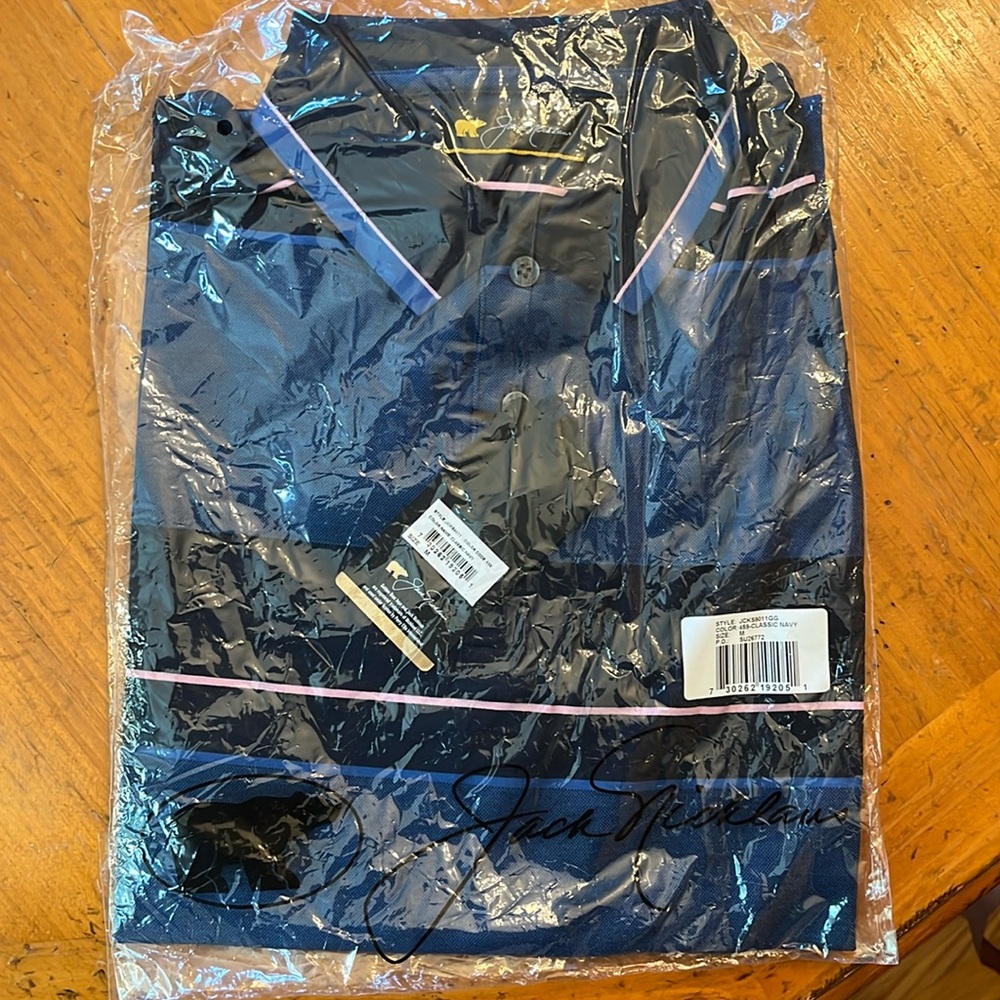 Jack Nicklaus Golden Bear Men’s Golf Polo Size Medium - Classic Navy